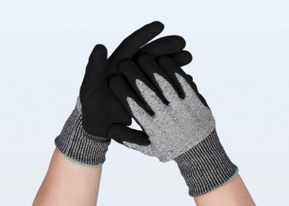 T Sandy Nitrile Coated and Cut-Resistant Gloves